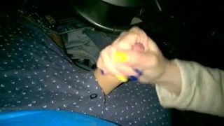handjob with sexy colufor nails