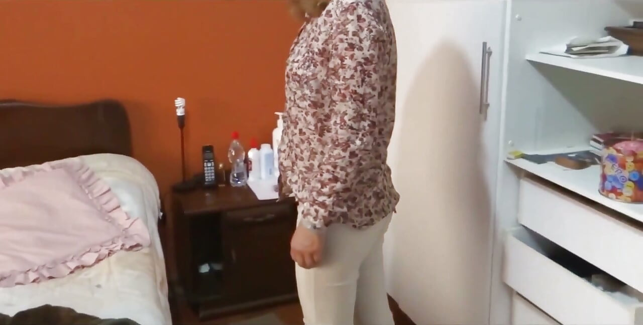 It Excites Me to Show Myself off in Front of My Stepson's Friends, Watching Them Jerk off