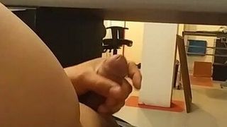 Wanking my cock while looking sexy latina dancing