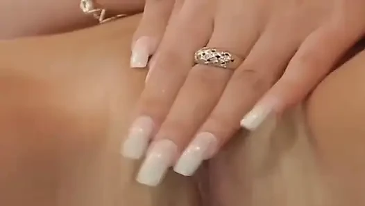 Blonde Babe Fingers Her Dripping Pussy to Explosive Orgasm