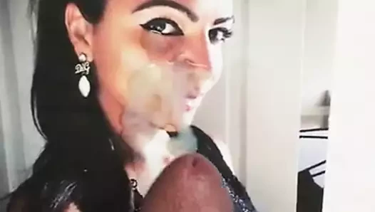 Cum Puddle on Nassim's Face
