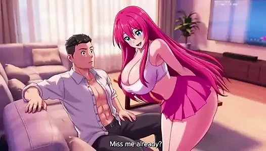 Step daughter seduce step father alone in room