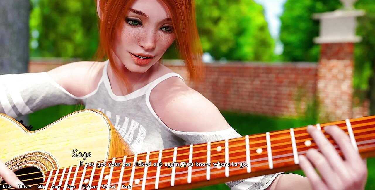Being a Dik - Going to the Next Step with Cheating Busty Red Head While Learning Her How to Finger Play the Guitar