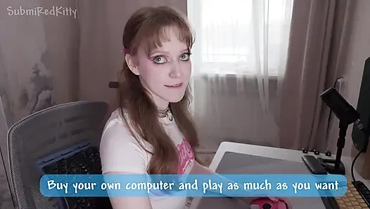 Roughly fucked my stepsister in exchange for getting to play on the computer