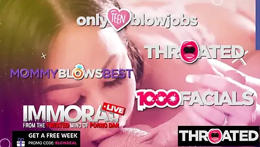 THROATED - латина Jena LaRose готова пососать хуй глубоко в видео от первого лица