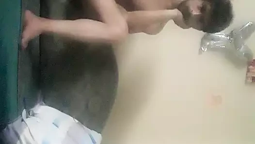 Felching porn video – Hot Dad masturbating hard