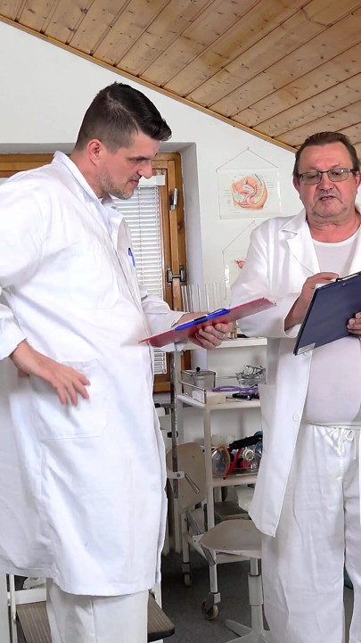Measuring the Temperature of a Hairy Mature Pussy
