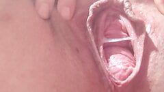 Pussy spread and pussy cream show