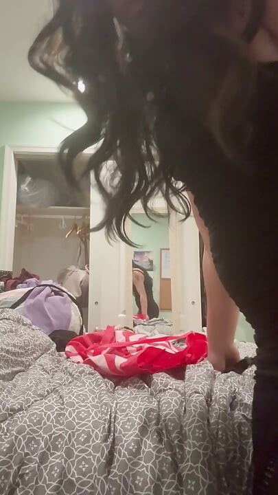 Sissy in black dress