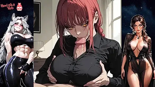 2d hentai compilation with dirty bitch Makima