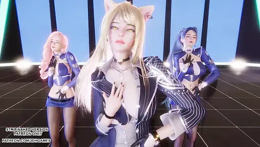 mmd iki kez - konuşan ahri seraphine kaisa seksi kpop dans league of legends hentai sansürsüz 4k 60 fps