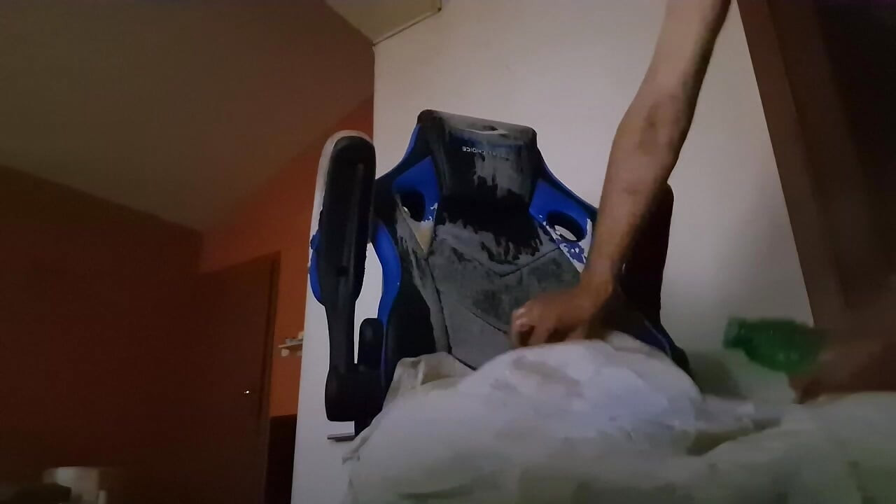solo porn with toys and drinks