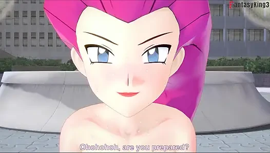 Jessie rocket dientot habis-habisan di taman - poketmonster