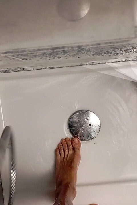 The Pig Shows You His Cumshot After Jerking off and Takes a Shower for You