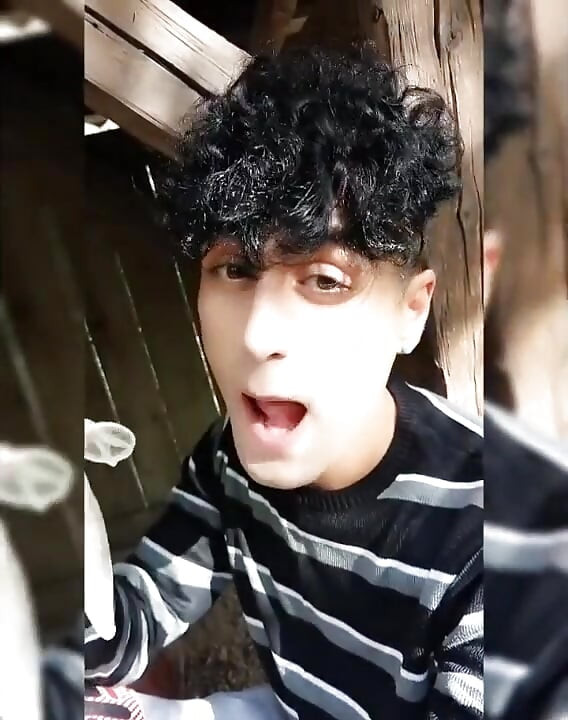 Boy Plays with Used Condom and Cum for Request From Straight Friend