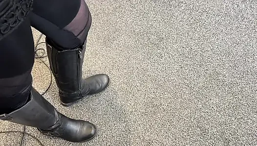 Mrs Mature Feet removing stinky socks and boots