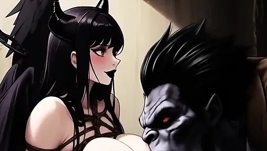 Bound angels & demoness dientot habis-habisan sama raksasa cowok berondong hentai