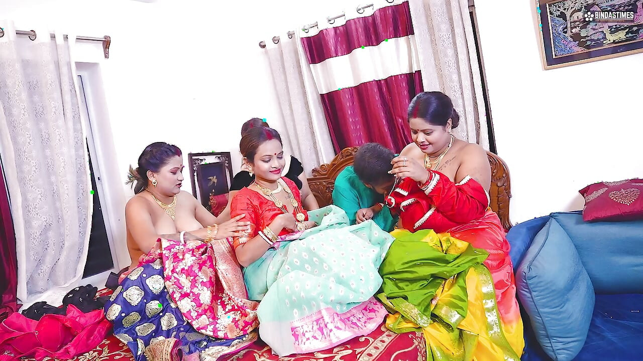 Desi Indian Thirki Husband fucks his all four wives at the same time and cumshot on face ( Hindi Audio )