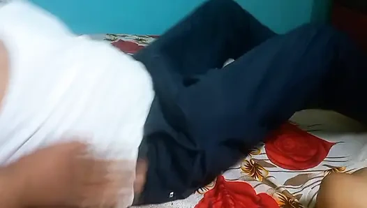 Young couple having romance together.