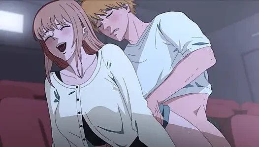 Makima at Cinema: Get Fucked At First Date ( Uncensored )