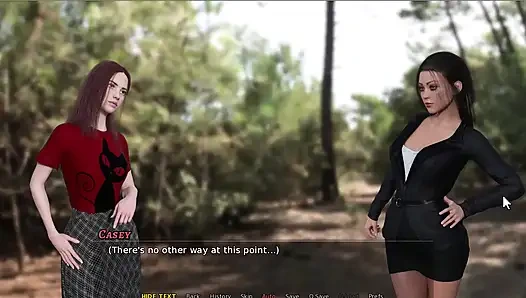 Musim gugur Casey 2 telanjang di hutan