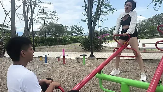 I Find a Guy in the Park and I Ask Him to Play with Me as an Ex-girlfriend to Take Him Home and Give Him the Best Fuck