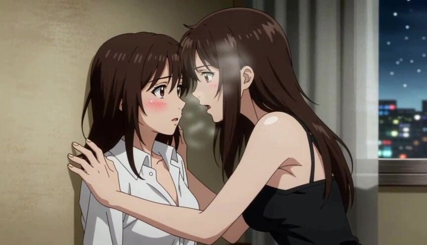 Hot kissing Anime girls