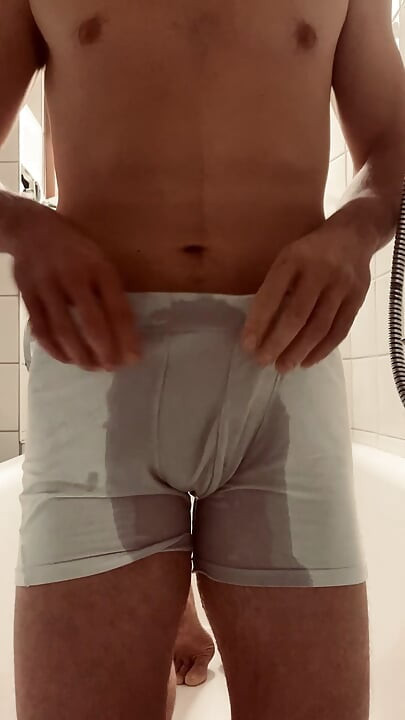 Piss and Cum in Underwear