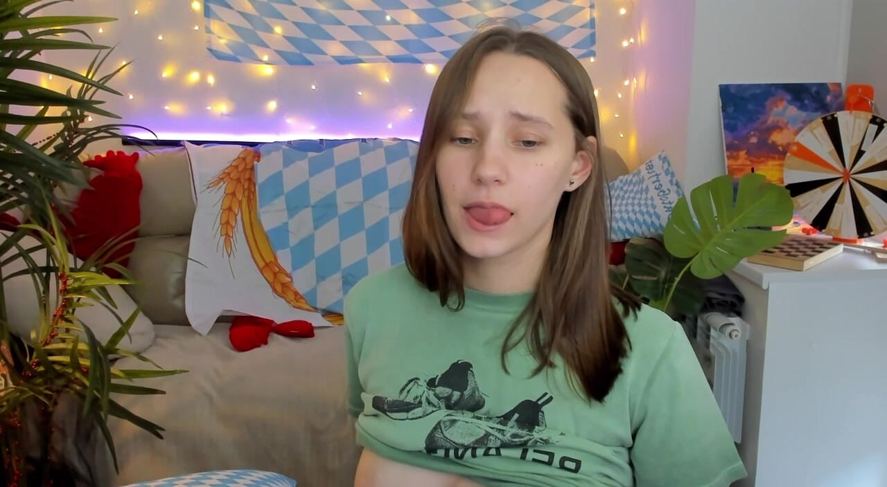 lustful bitch dreams of being fucked in the open mouth and between huge tits