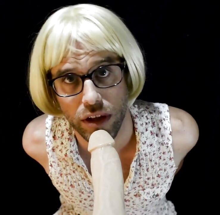 Crossdresser Blowjob in a Cute Dress