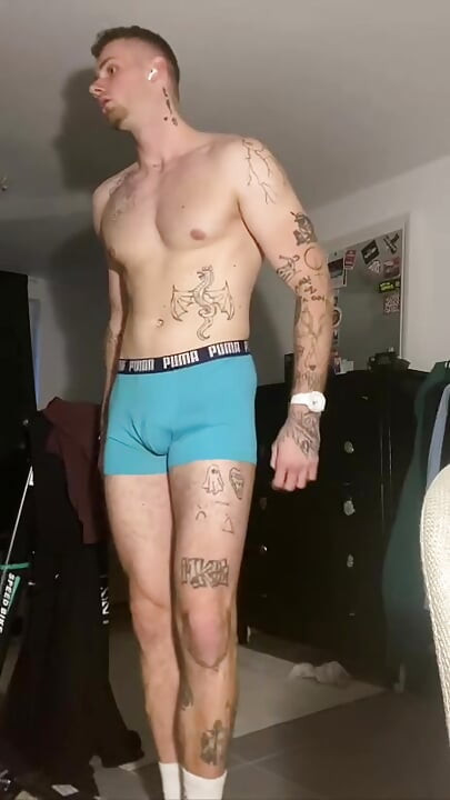 Stroking hard dick big