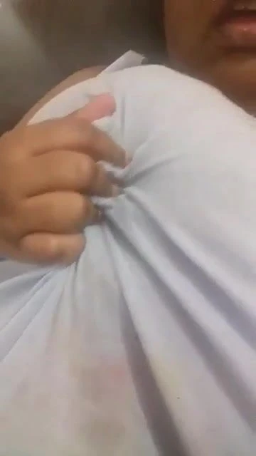 Big booby girl pressing boobs