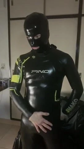 Neoprene + latex catsuit