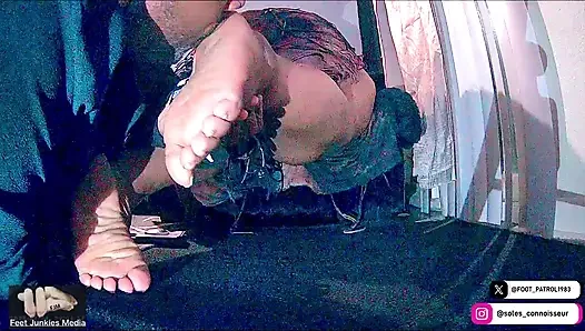 Buttering up N Munching on These SSBBW Big Soles as Jackie Returns a Handjob