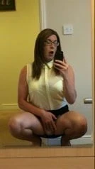 Rubbing myself through my panties....