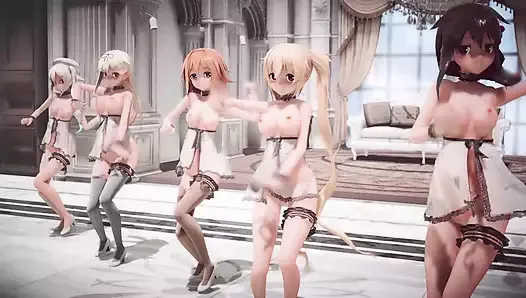 MMD R-18, anime, des filles dansent sexy (clip 3)