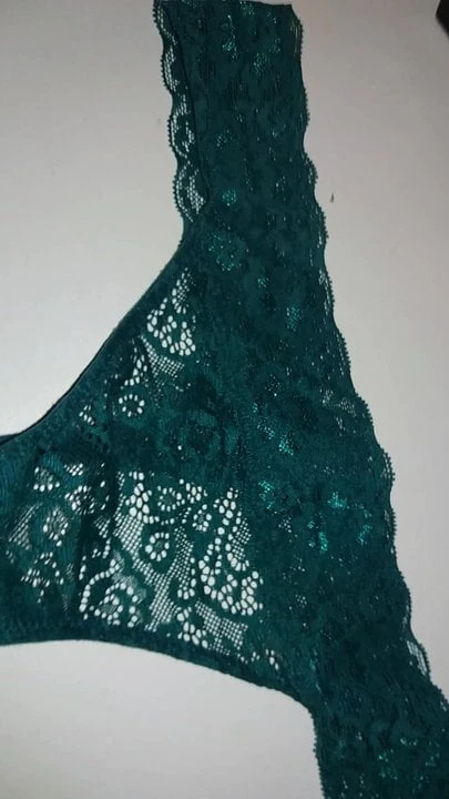 My little Used Dirty Blue Panty Thong