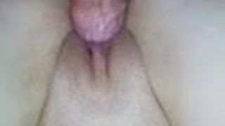 Fucking wife's tight shaved pussy