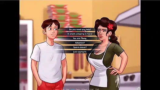 Summertime saga - Josephine gave Johannes a blowjob behind the counter ... Johannes fucked Tina