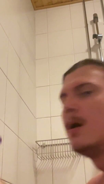 Stripping, showering and playing with dildo | Clip 3