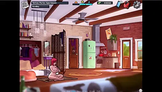 Summertime saga - Johannes and the ladies played spin the bottel ... Erik and Johannes fucked Mrs. Johnson.