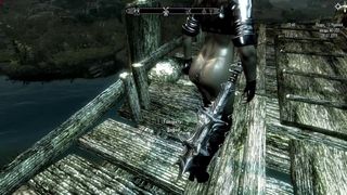 Tes5 skyrim mein eigenes 3d Hentai Build Gameplay Ork-Mädchen draußen