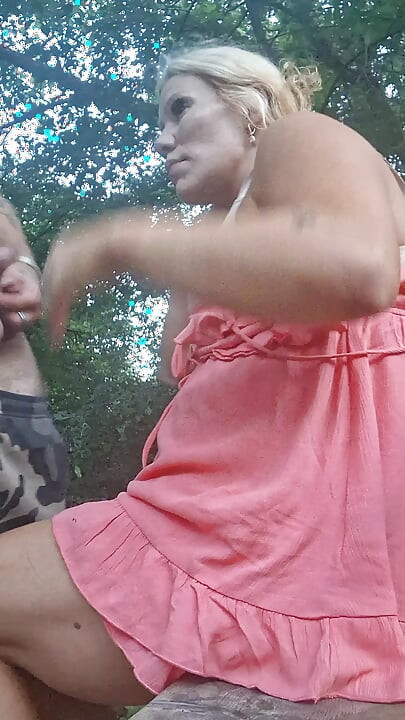 Slut fucked at abandoned skate park by muscular guy with a big cock bwc