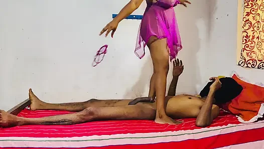 The Sri Lankan wife gets fucked with bull while husband recording