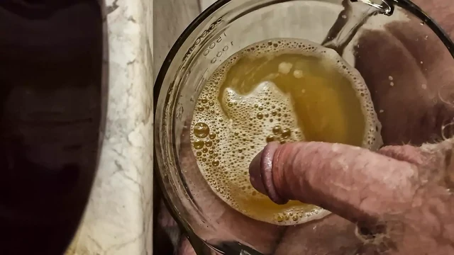 Washing my cock in piss. With my soft scottish voice