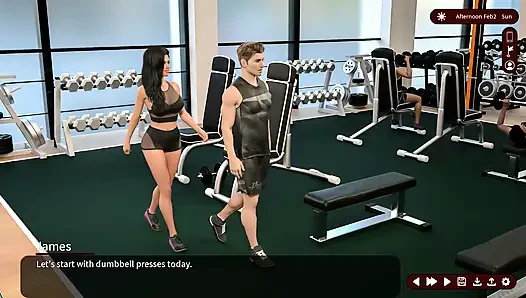 Whispers of desire: sesi latihan istri hot di gym - episode 42