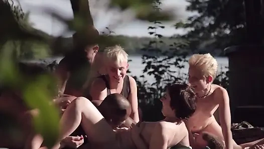 Erika Lust - 9 People Orgy!
