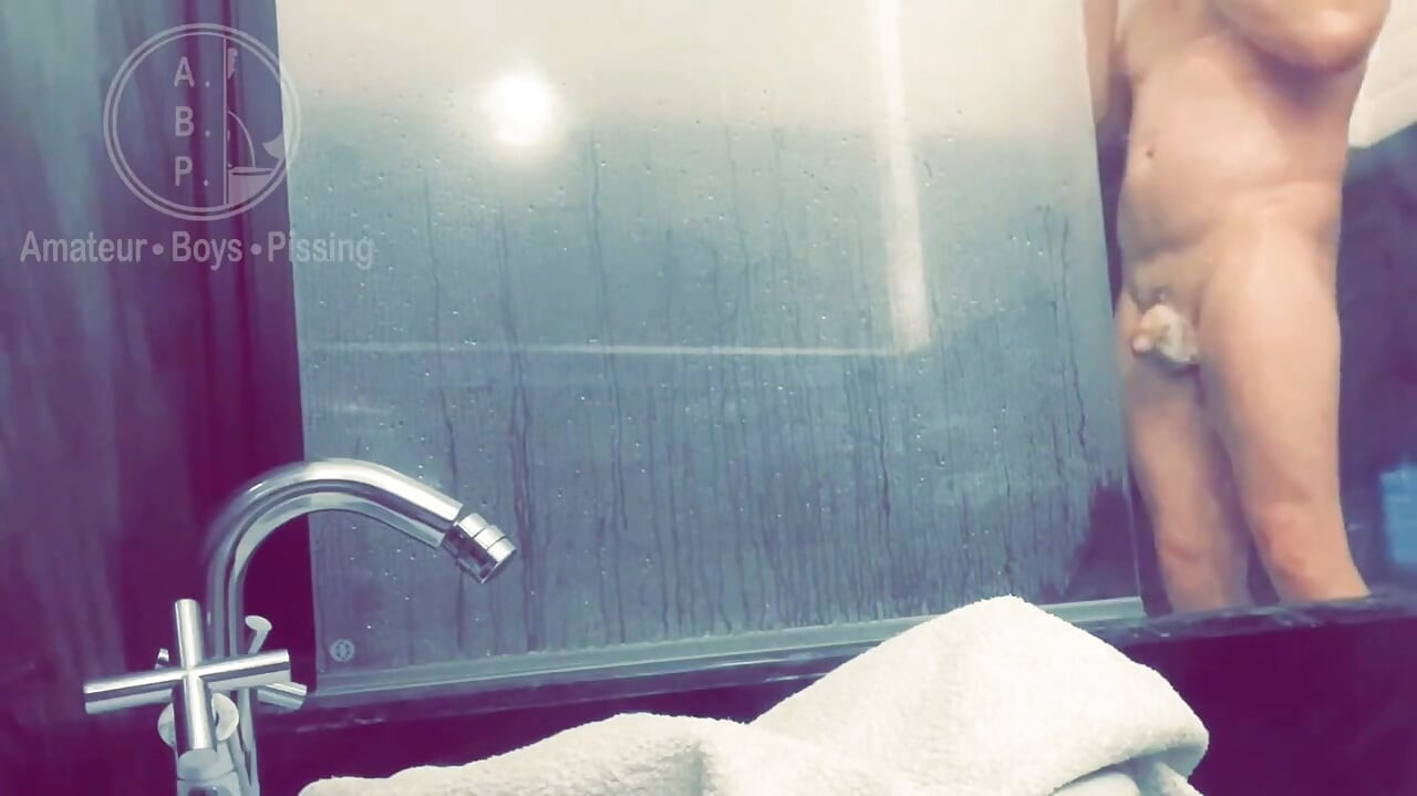 Pale White Skin Redhead Flatmate Caught Pissing in the Shower