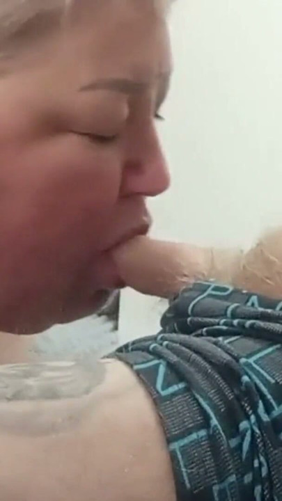 cum on stepmom's chest after deep blowjob | Clip 1