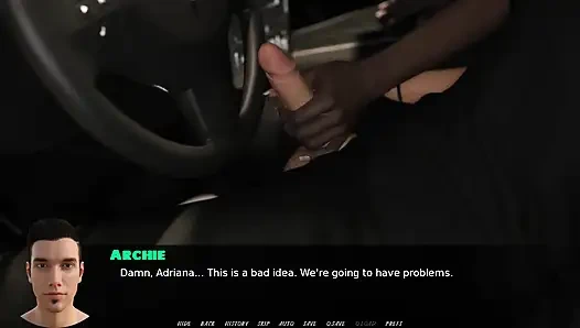 Exciting games: the girl got caught doing a blowjob and got covered her face with a huge cum load in the car ep 10